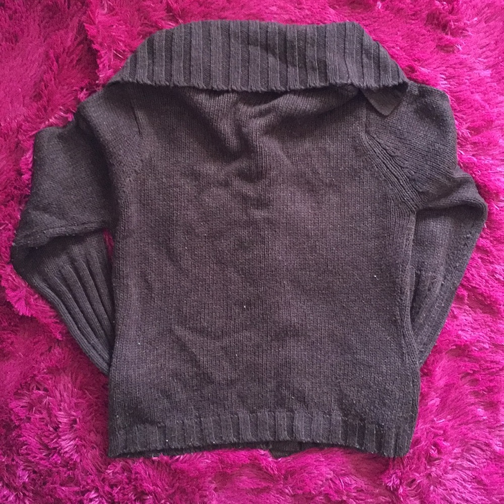 Vintage Hennes shawl collar brown acrylic cardigan - Picture 4 of 8